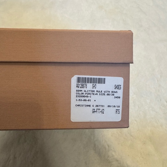 NWT MiuMiu Glitter Bow Heels - size 38 - Picture 5 of 8